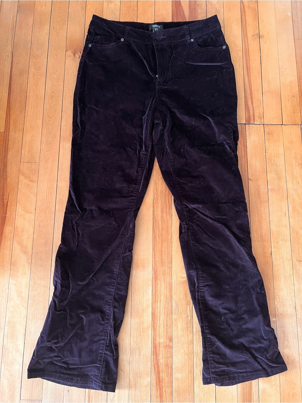 Corduroy Flare Pants in Deep Plum